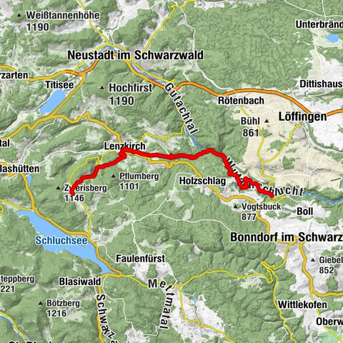 3.Etappe: Schattenmühle - Schluchsee