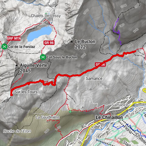 parking via ferrata-bas d'aiguille verte