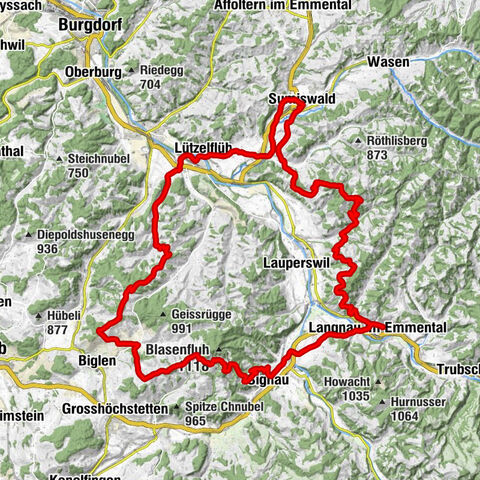 Langnau, Verwaltungsregion Emmental-Oberaargau/Schweiz
