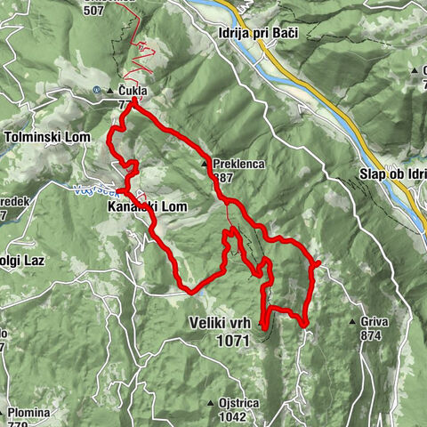 Anello Kanalski Lom-Veliki vrh, Slovenia