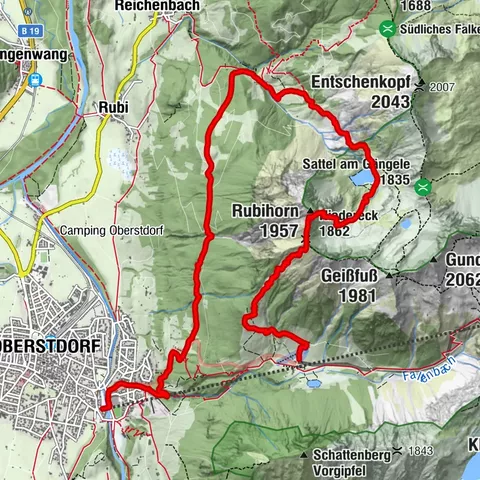 Mittelstation Seealpe-Rubihorn-Geißalpsee-Wallraffweg