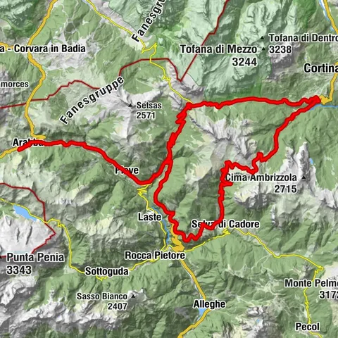 Arabba - Colle Santa Lucia - Passo Giau - Passo Falzarego - Arabba