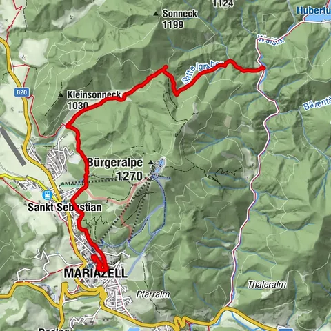 über den Haberteuersattel nach Mariazell,