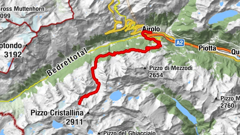 Sentiero Cristallina (SwitzerlandMobile 59) - Stage 3: Capanna Cristallina - Airolo