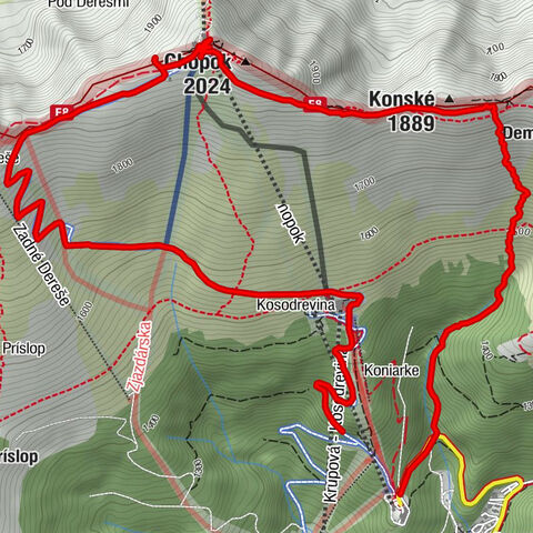 Srdiečko-Chopok-Konské-Srdiečko