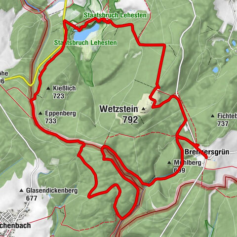 Grenzstein-Staatsbruch-Altvaterturm, Runde von Brennersgrün