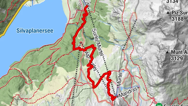 Mid-station Murtèl – Alpetta – valley station Corvatsch, Surlej