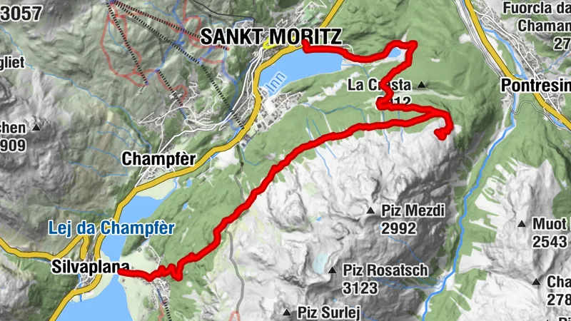 Audio guide route Surlej-Muottas da Schlarigna-Stazersee