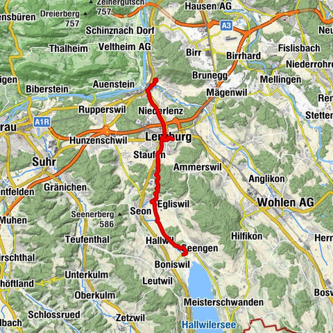 Habsburg Route 1st stage: Seengen - Wildegg