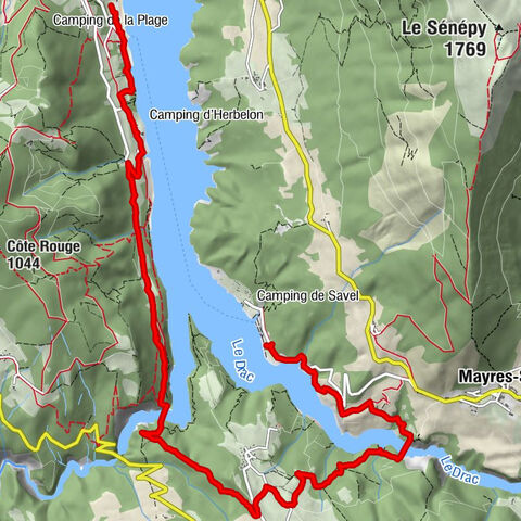 Passerelles du Drac et de l'Ebron - lac de Monteynard-Avignonet - France