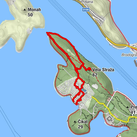 Wanderung Mali Lošinj Monte Baston und Boca Falsa
