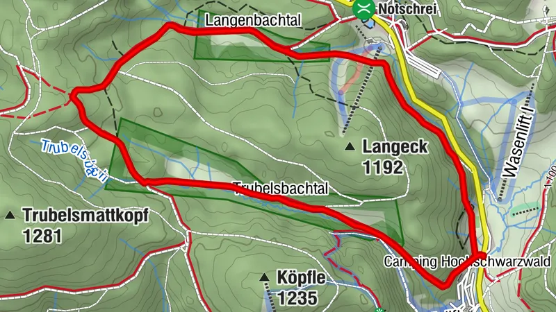 Naturlehrpfad im Naturschutzgebiet Langenbach-Trubelsbach