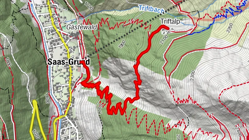 Swiss path Saas-Grund - Trift