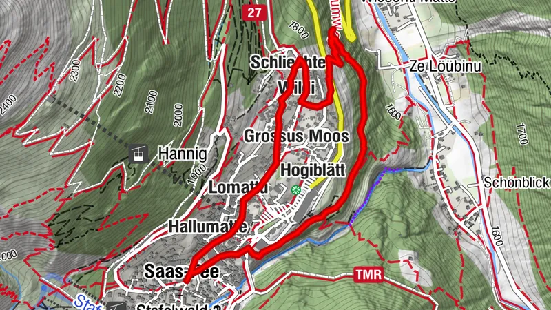 Meditative circular route Saas-Fee