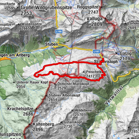 Kaltenberghütte von St. Christoph aus