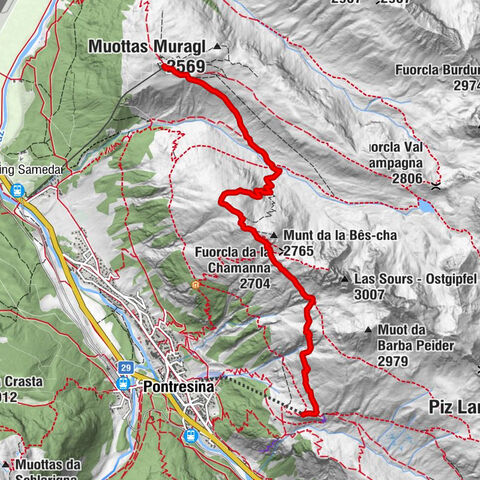 Muottas Muragl - Segantini hut - Pontresina