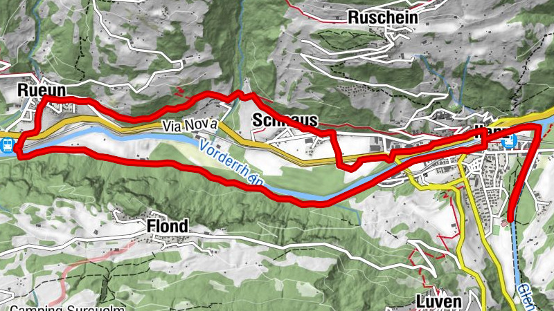 Rueun - Schnaus, offizieller Trail 905