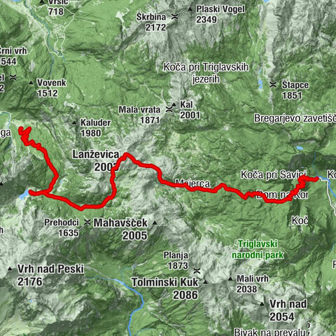 Juliana SkiTour 3 - Preko Lanževice (2003 m) v Bohinj, smučarsko potovanje čez obline Komne
