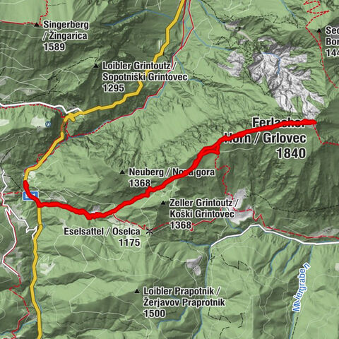 KARAWANKEN: Ferlacher Horn vom Gh. "Deutscher Peter"