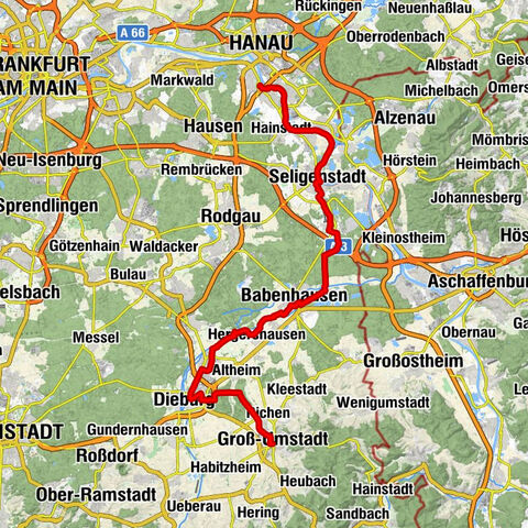 Deutsche Fachwerkstraße: Hanau-Steinheim - Seligenstadt - Babenhausen - Dieburg - Groß Umstadt