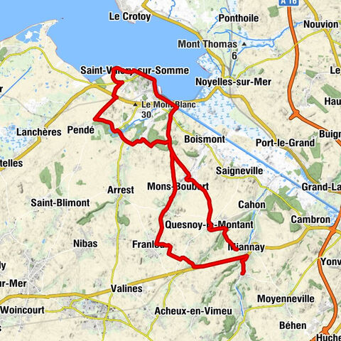 van Bouillancourt sous Miannay naar St. Valéry-sur-Somme.