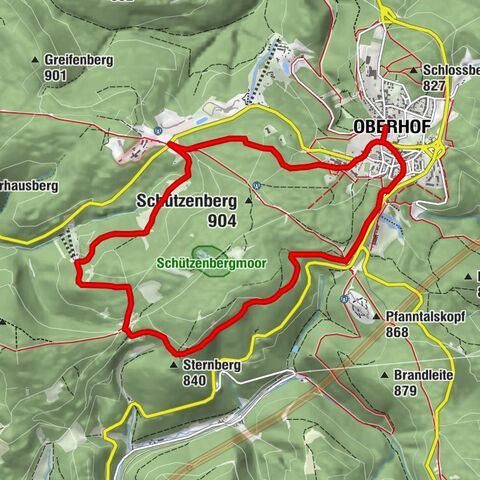 Circular hiking trail "Veilchenbrunnen - Ski Jumps at Rennsteig" - Oberhof