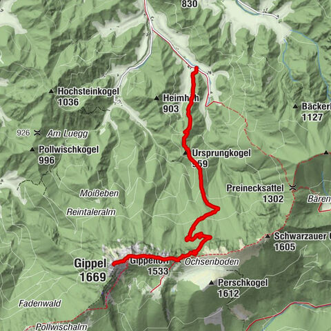 Gippelaufstieg (Zögernitz, Türl, Gippel)