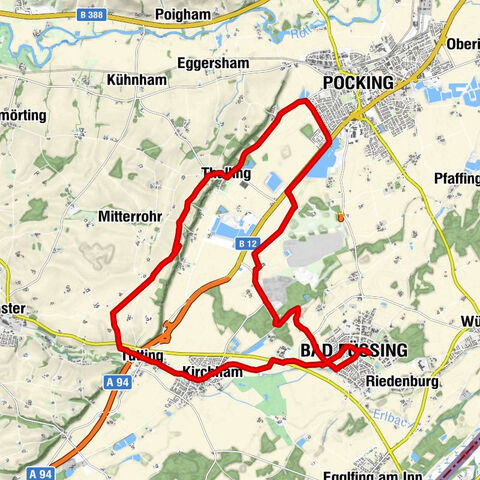 Route Blatt Bad Füssing