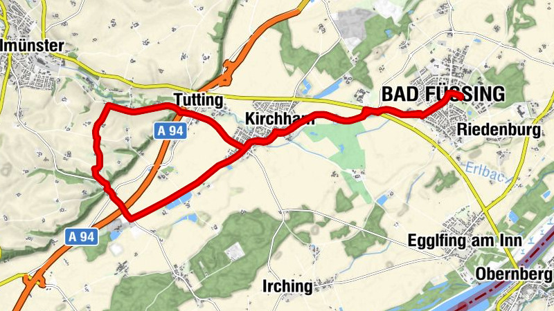 Eichenlaub route Bad Füssing