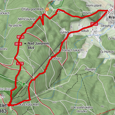 Auf den höchsten Gipfel rund um Krumau - Klet (1.084m) Nordanstieg via Wilson-Holz-Route