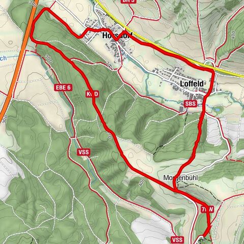 Rundweg: Loffeld - Horsdorf - Dornig