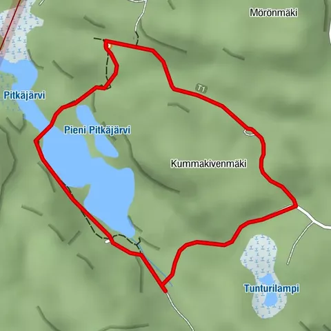 Kummakivi erratic boulder geological trail