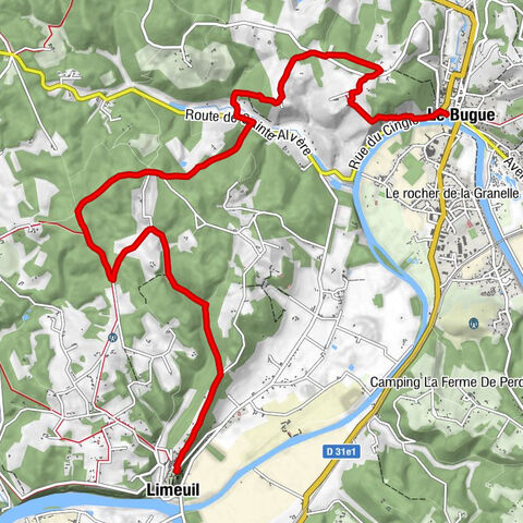 De bogue nach Limeuil, Frankreich