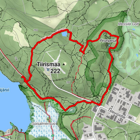 Tiirismaa route, Hollola
