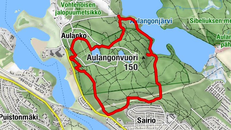 Hämeenlinna, Aulanko trail, intermediate