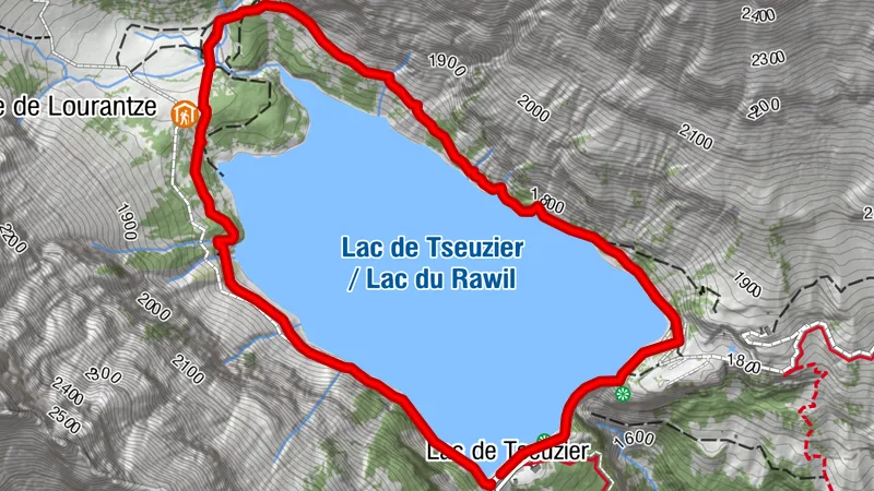 Around the Tseuzier Reservoir