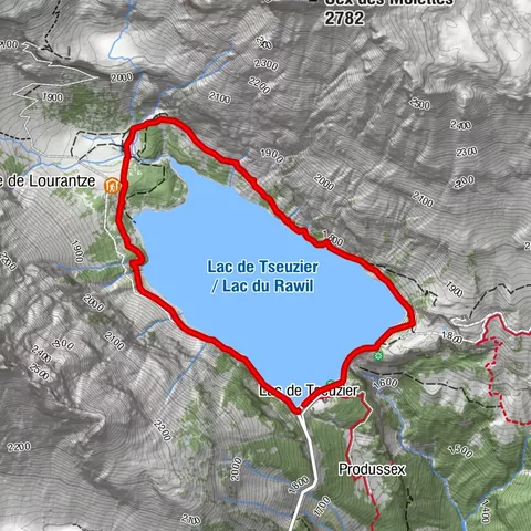 Around the Tseuzier Reservoir