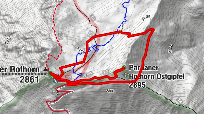 GPS Rothorn summit route