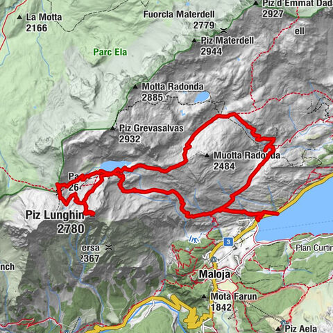 Maloja-Piz Lunghin-Pass Lunghin-See Lunghin- Blaunca- Maloja