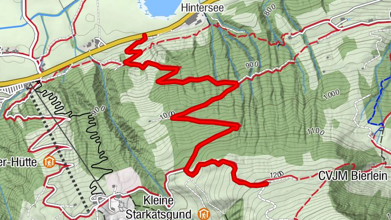 Zustieg zur Alpe Starkatsgund aus Hintersee