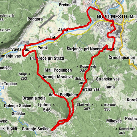 S kolesom okrog Novega Mesta