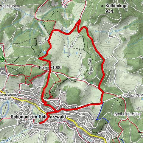 To the Laubwald  Chapel via Holz