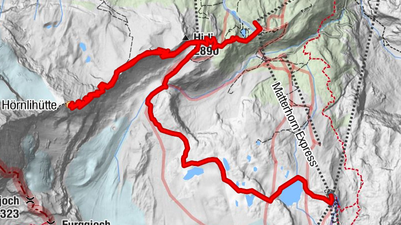 Trockerner Steg nach Matterhorn (Hornlihütte)