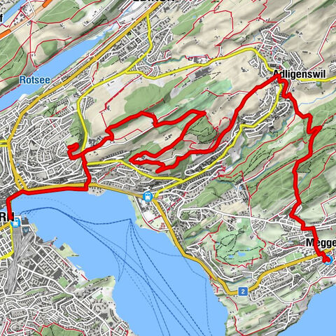 Via Meggen to Dietschiberg