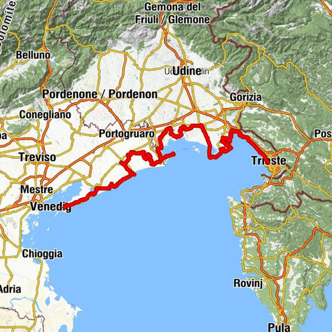 FVG2 Adriatic Sea Ciclovia / Adriabike: od Benetk do Trsta (C200)