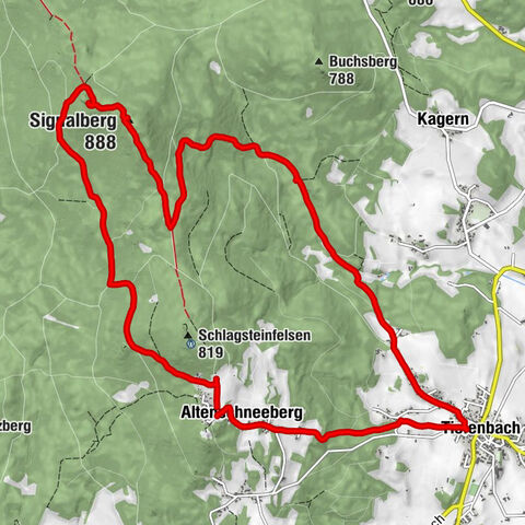 Altenschneeberg - Tiefenbach - Signalberg - Frauenstein