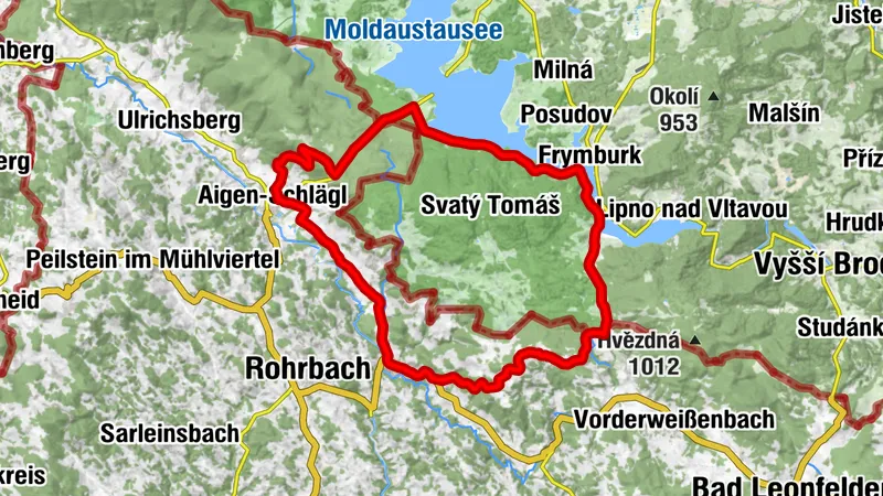 Rennradtour Moldaustausee