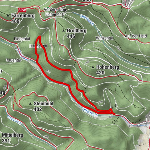 Schweigen-Rechtenbach - Tal-Weg Quelle - Hahnental - Waldgaststätte im Schützenhaus Oberotterbach