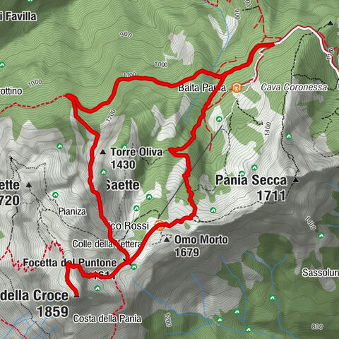 Foce del Piglionico - Omo Morto - Pania della Croce - Torre Oliva