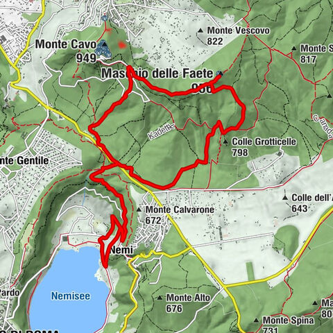 Genzano di Roma - Nemi - Rocca di Papa - Maschio delle Faete